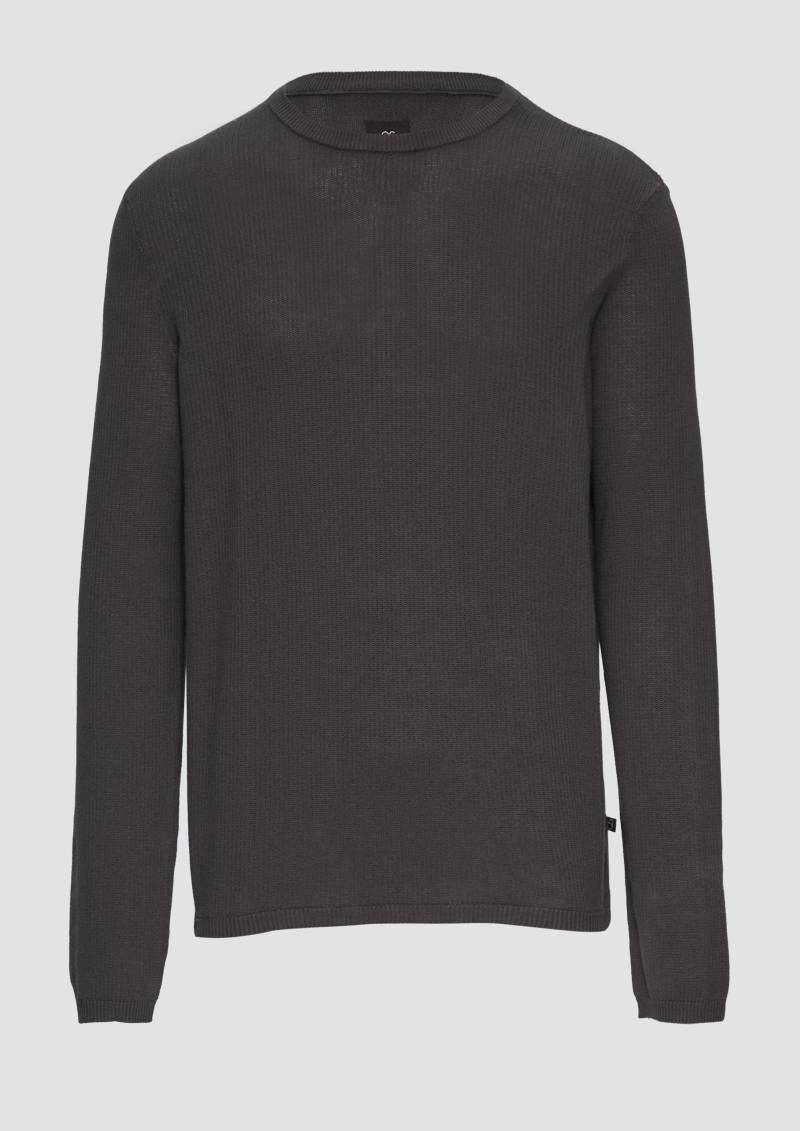 QS - Strickpullover mit Rippstruktur, Herren, grau von QS