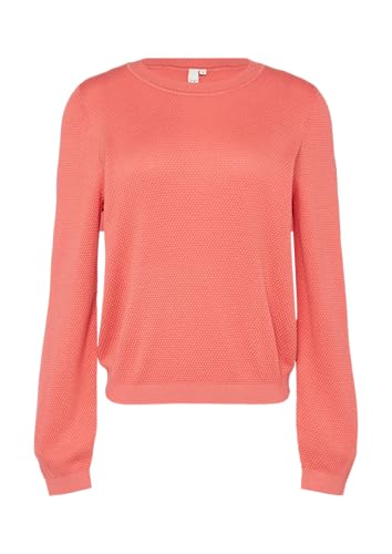 QS Strickpullover mit Struktur aus Viskosemix Koralle S von QS