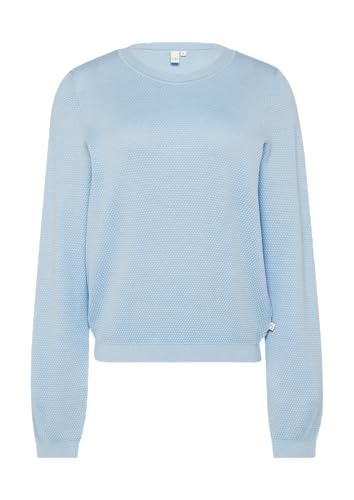 QS Strickpullover mit Struktur aus Viskosemix hellblau XL von QS