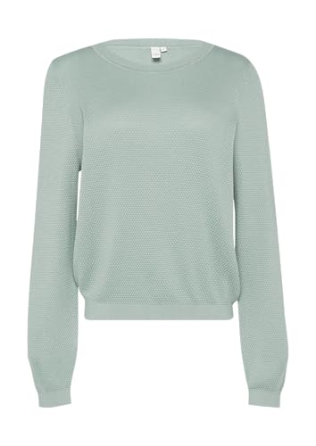 QS Strickpullover mit Struktur aus Viskosemix salbeigrün L von QS