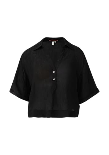 QS Strukturierte Bluse aus Viskosemix schwarz 38 von QS