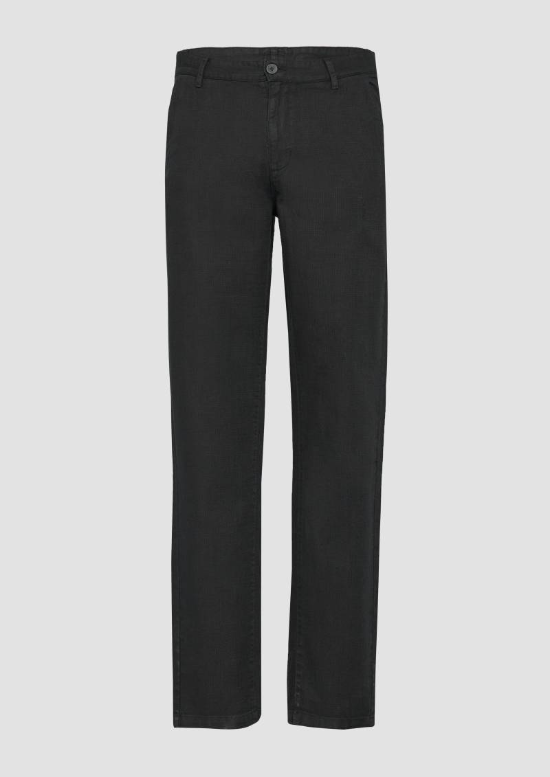 QS - Strukturierte Chinohose aus Baumwolle, Herren, blau von QS