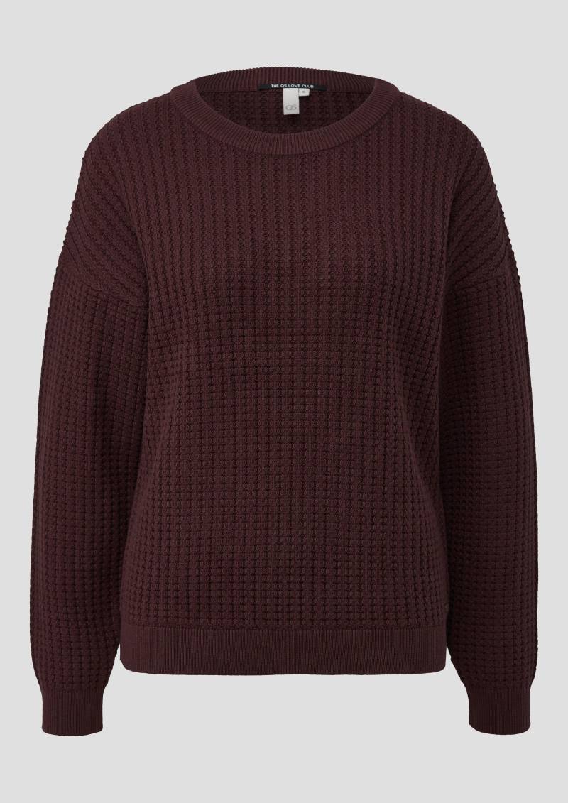QS - Strukturierter Pullover, Damen, lila von QS