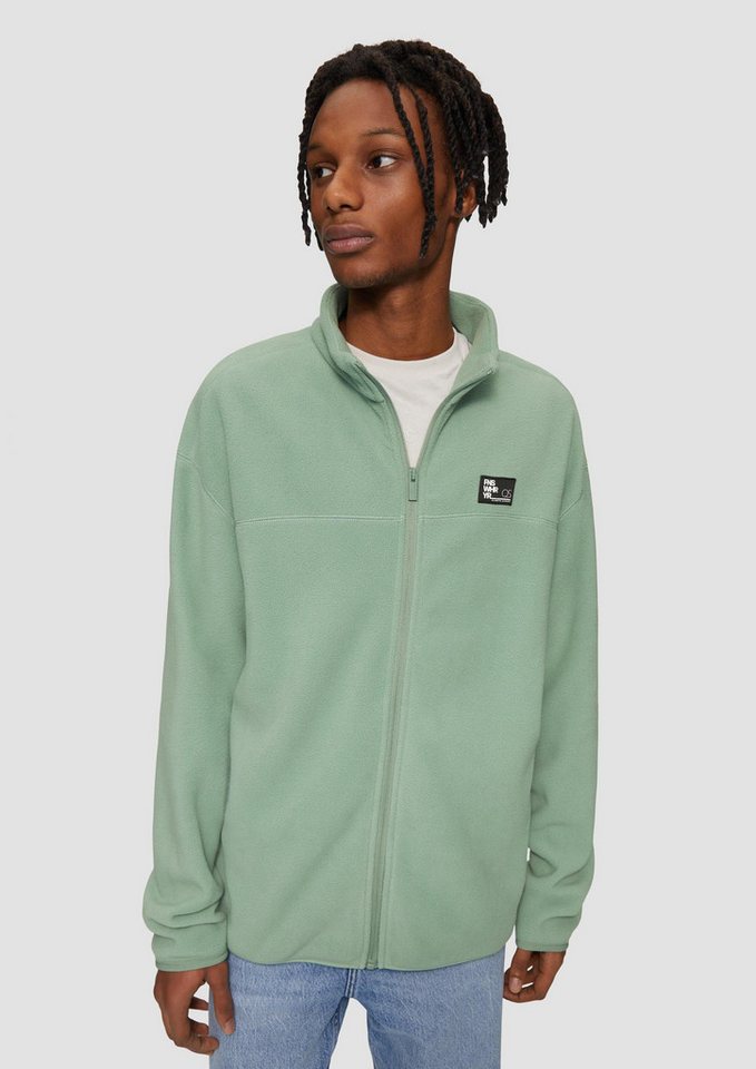 QS Sweatjacke Sweatshirt Jacke Fleecejacke mit Stehkragen von QS