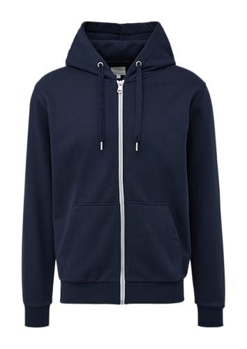 QS Basic-Sweatjacke mit Kapuze tiefblau XL von QS
