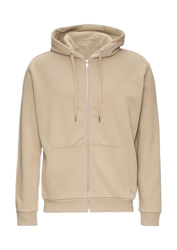 QS Basic-Sweatjacke mit Kapuze beige L von QS