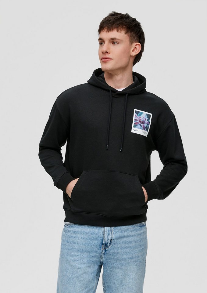 QS Sweatshirt Sweatshirt Hoodie-Sweatshirt mit Fotoprint von QS