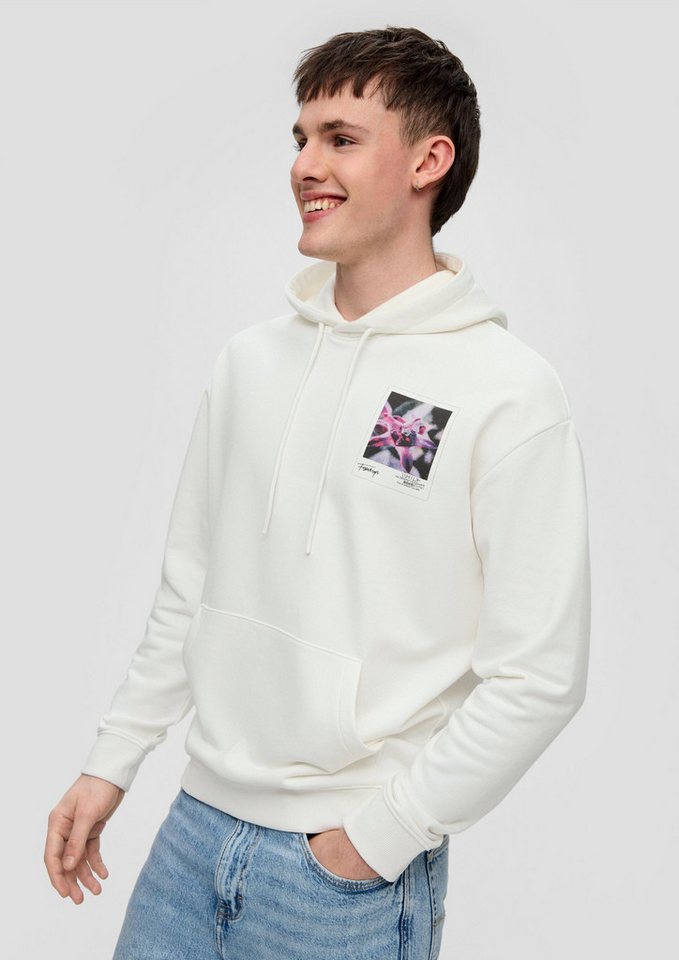 QS Sweatshirt Sweatshirt Hoodie-Sweatshirt mit Fotoprint von QS