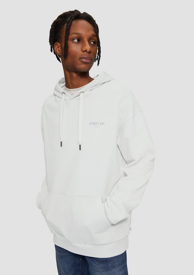 QS Sweatshirt Sweatshirt Hoodie mit Frontdruck von QS