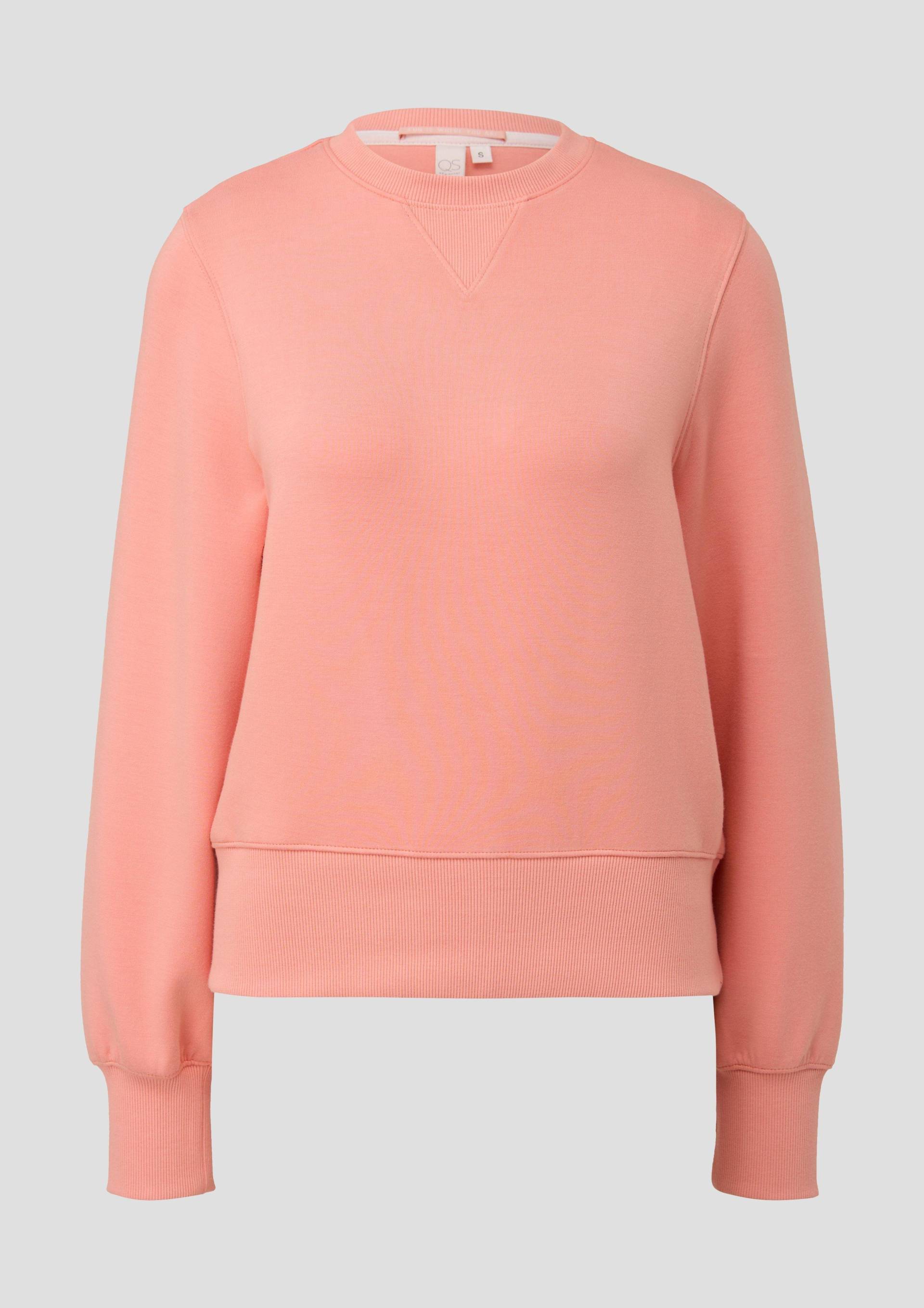 QS - Sweatshirt aus Interlockjersey, Damen, Orange von QS