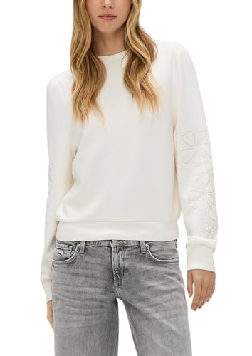 QS Sweatshirt mit Blumen-Print Creme M von QS