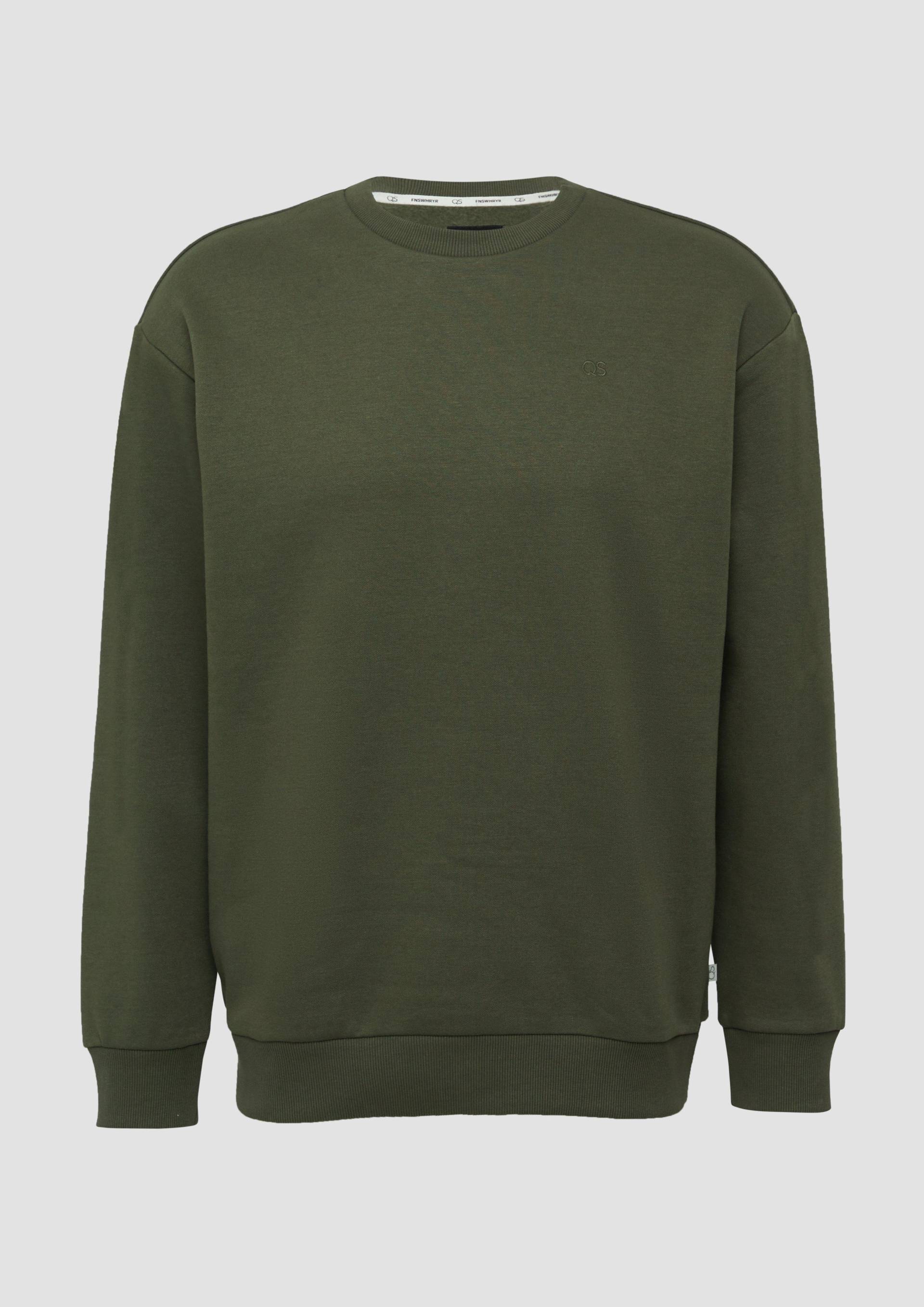 QS - Sweatshirt mit Logo-Stickerei, Herren, Grün von QS