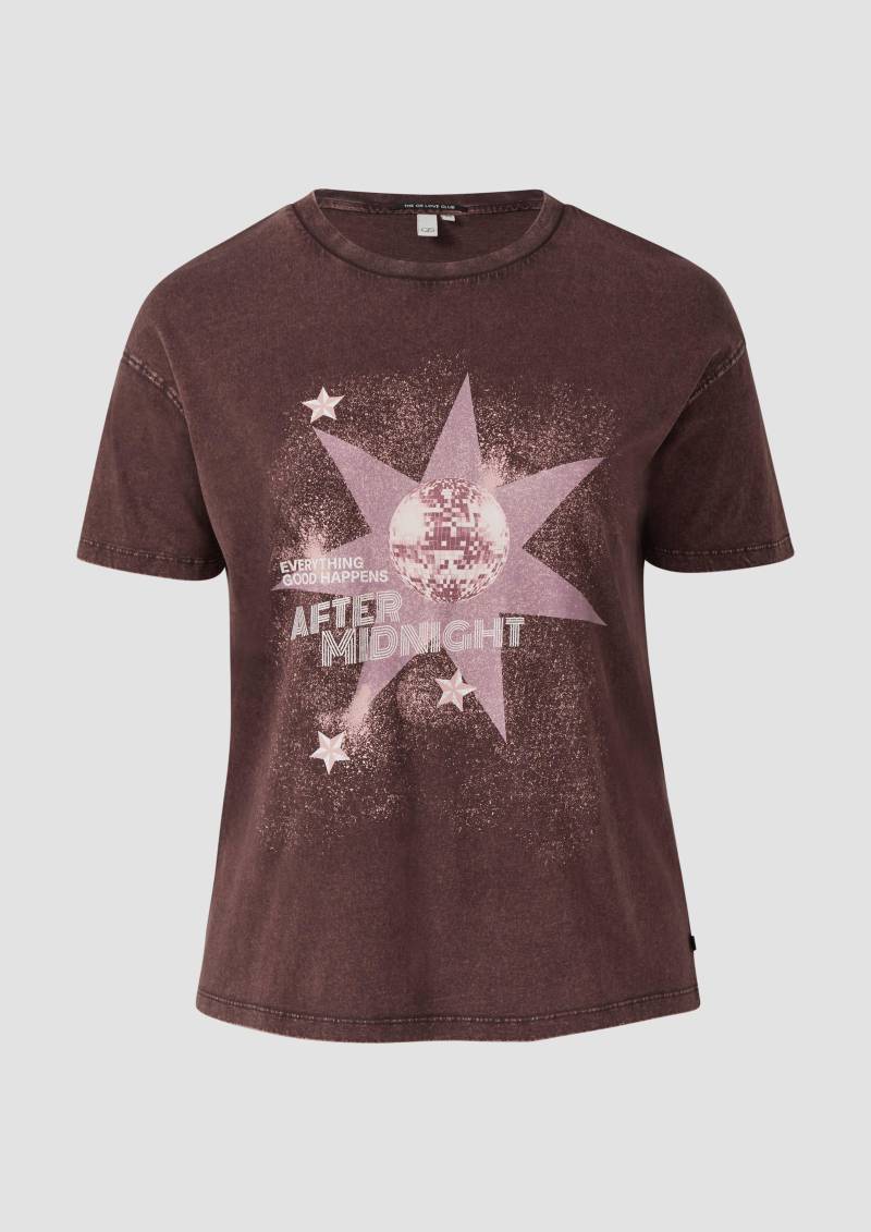 QS - T-Shirt mit Print, Damen, rot von QS