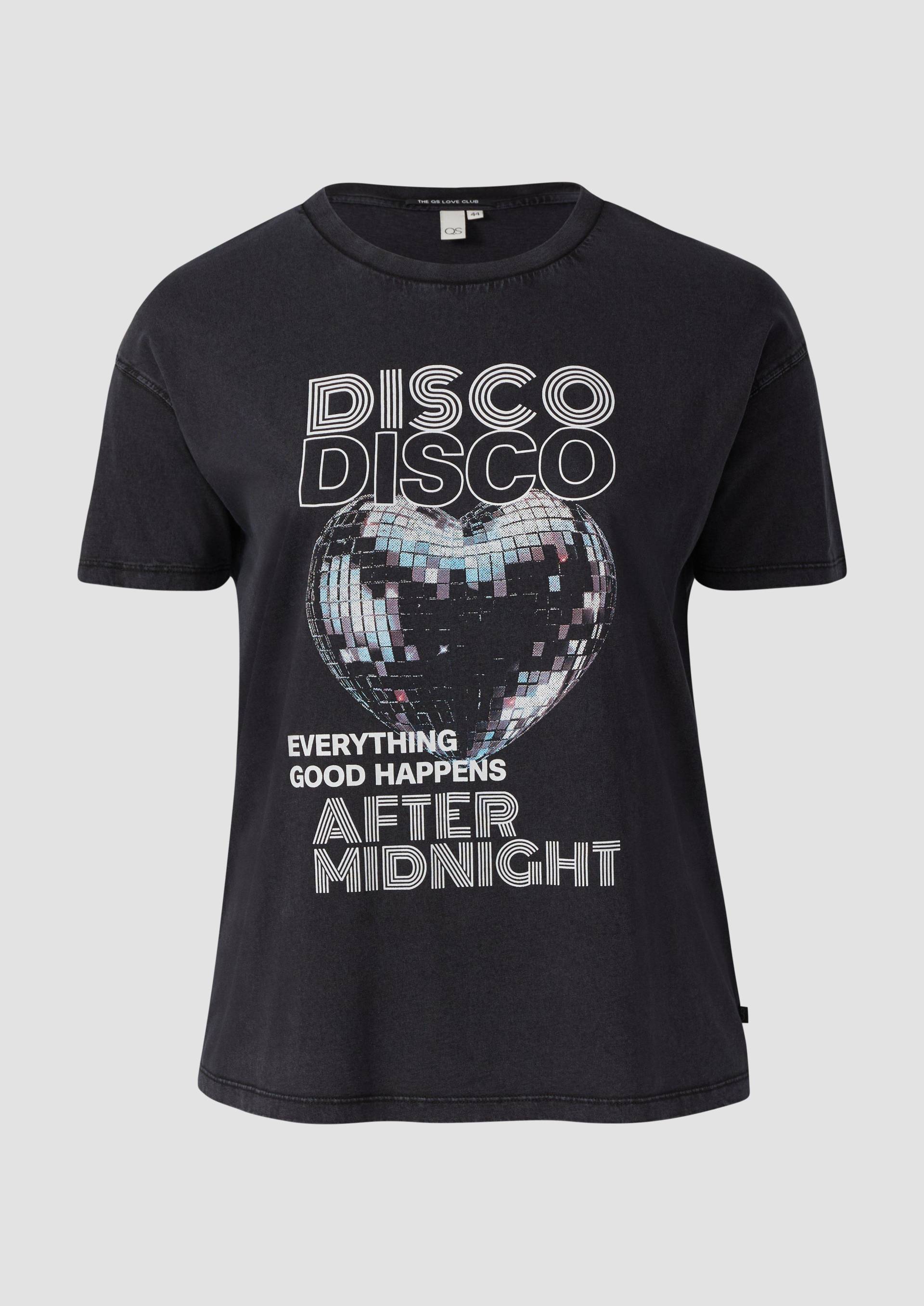 QS - T-Shirt mit Print, Damen, schwarz von QS