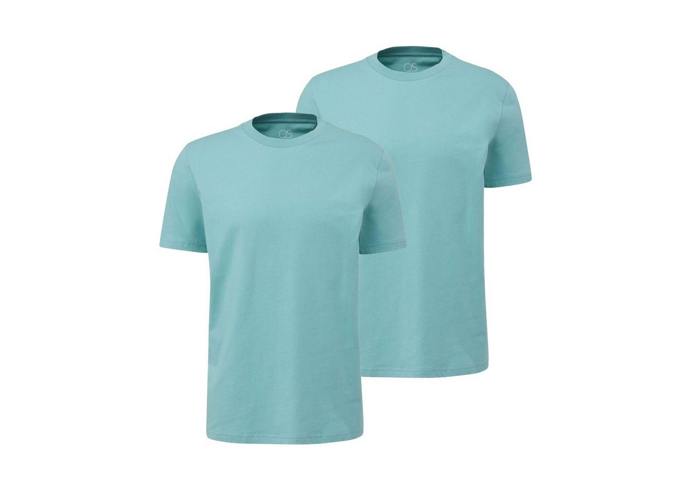 QS T-Shirt Basic (2-tlg) kurzarm, Rundhals-Ausschnitt, im 2er Pack von QS