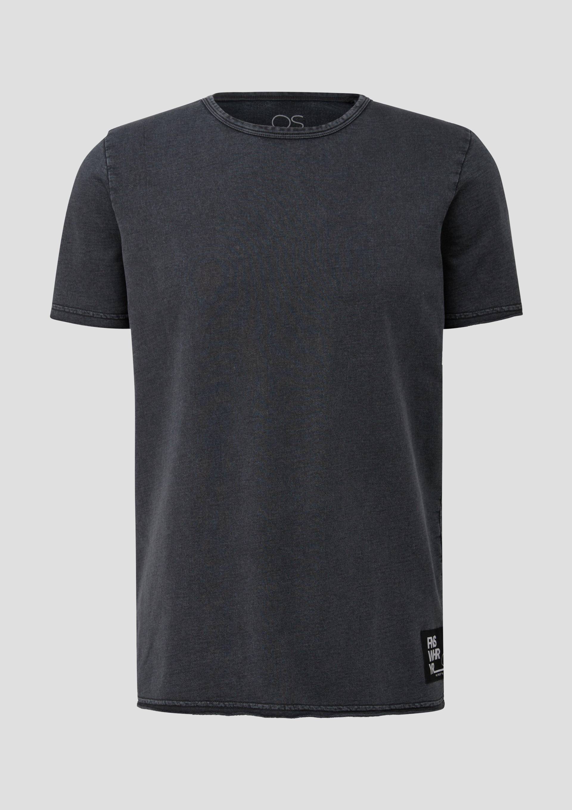 QS - T-Shirt im Garment Dye, Herren, grau von QS