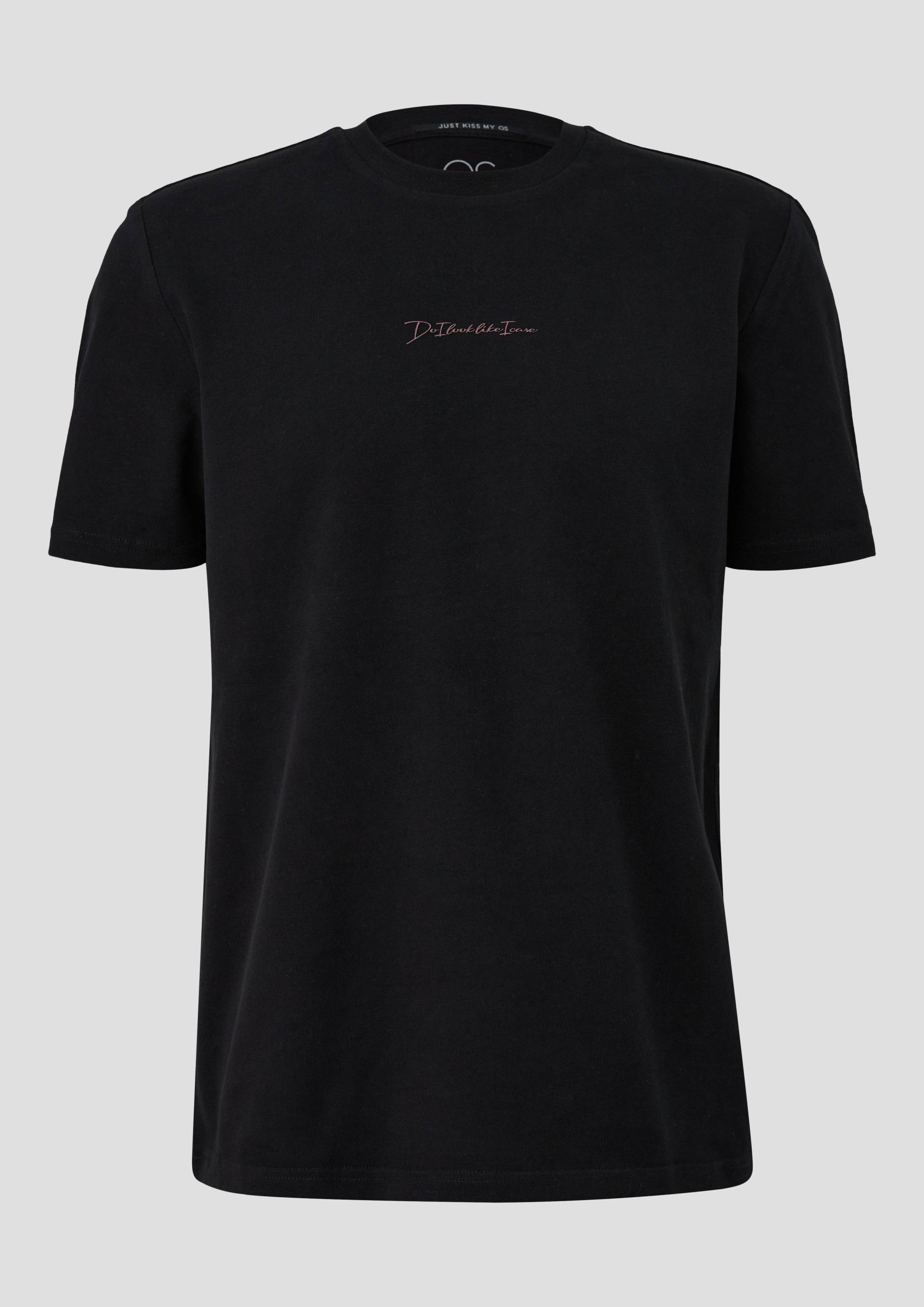 QS - Loose Fit T-Shirt, Herren, schwarz von QS