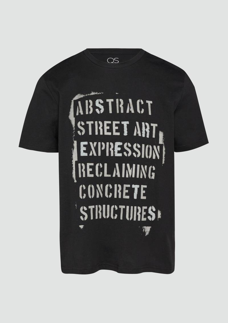 QS - T- Shirt mit Frontprint, Herren, schwarz QS - T- Shirt mit Frontprint, Herren, schwarz von QS