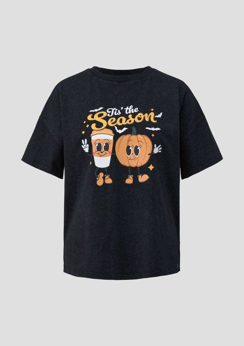 QS - T-Shirt mit Halloween-Print, Damen, schwarz QS - T-Shirt mit Halloween-Print, Damen, schwarz von QS
