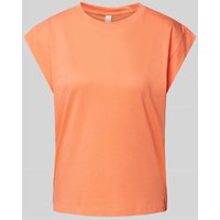 QS T-Shirt mit Kappärmeln Modell 'Over' in Koralle, Größe XL von QS
