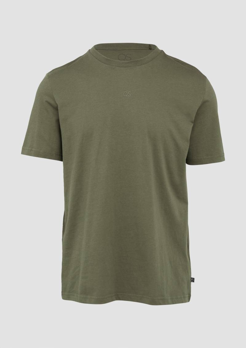 QS - T-Shirt mit Logodruck, Herren, Grün von QS