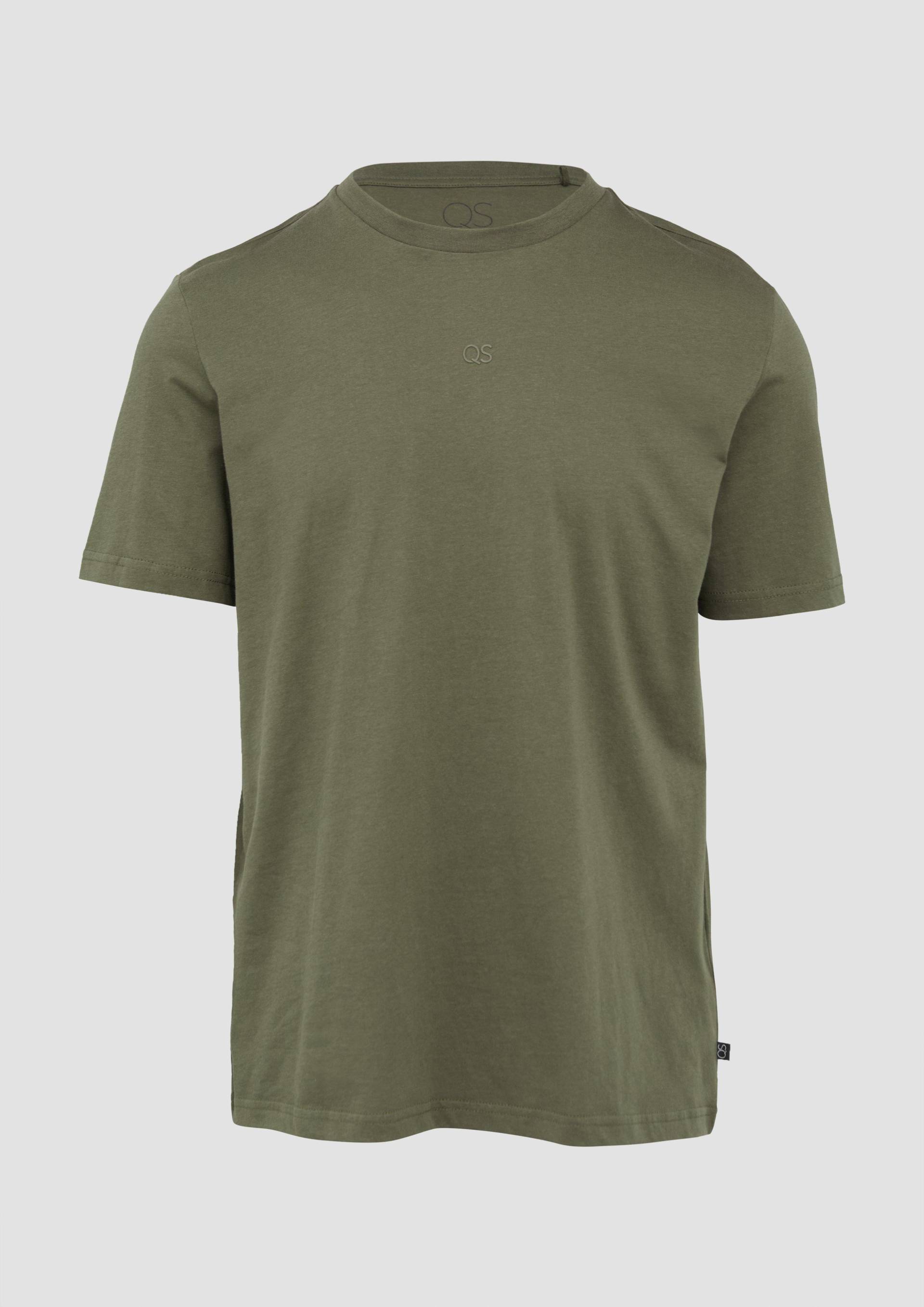 QS - T-Shirt mit Logodruck, Herren, Grün von QS