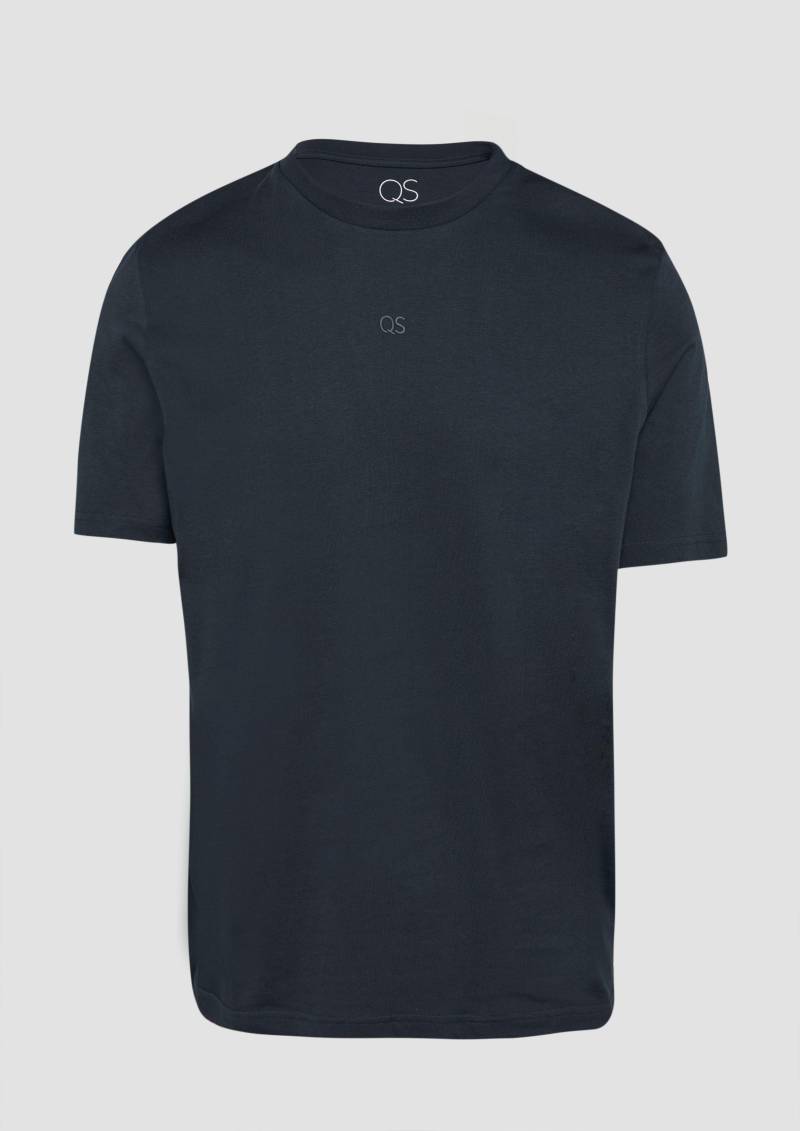 QS - T-Shirt mit Logodruck, Herren, blau von QS