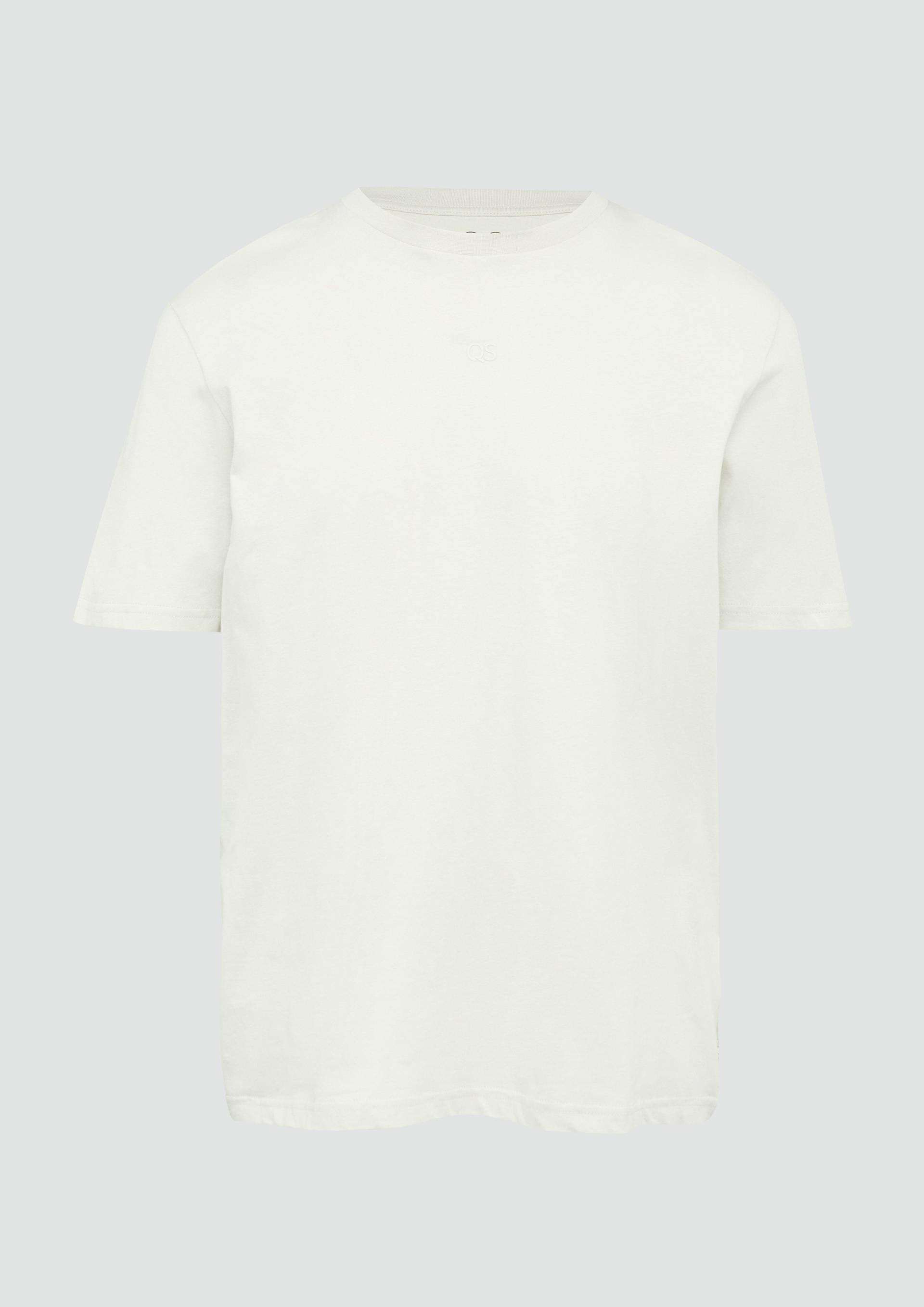 QS - T-Shirt mit Logodruck, Herren, grau von QS