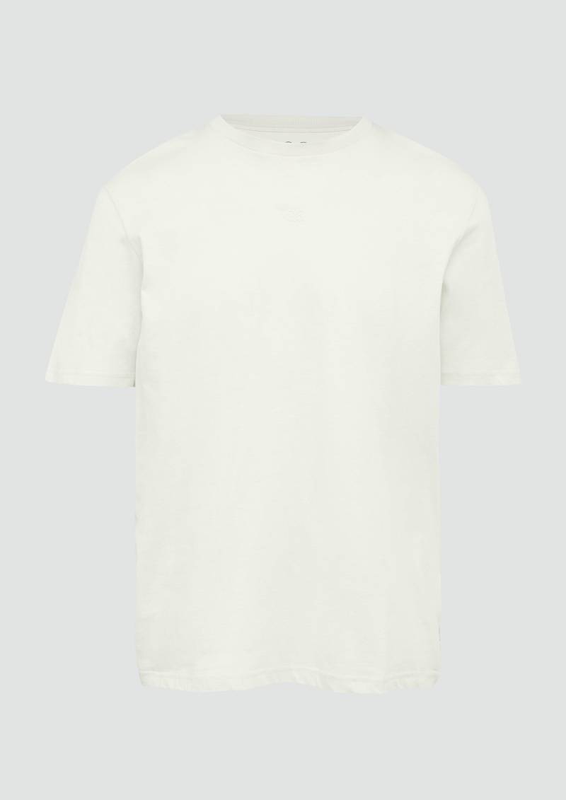 QS - T-Shirt mit Logodruck, Herren, grau von QS