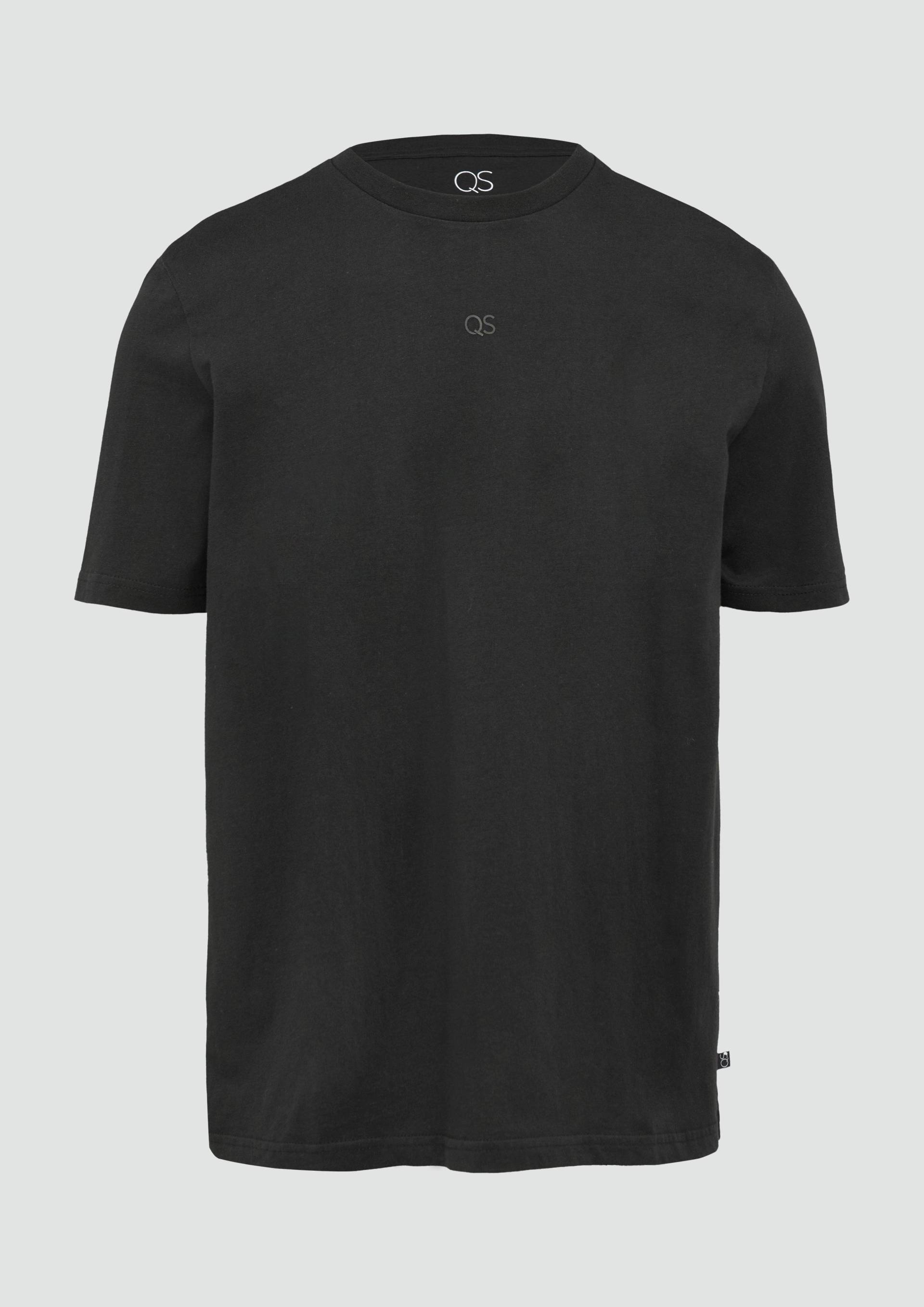 QS - T-Shirt mit Logodruck, Herren, schwarz von QS