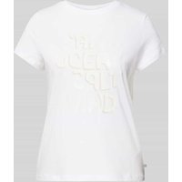 QS T-Shirt mit Motiv-Print in Weiss, Größe L von QS