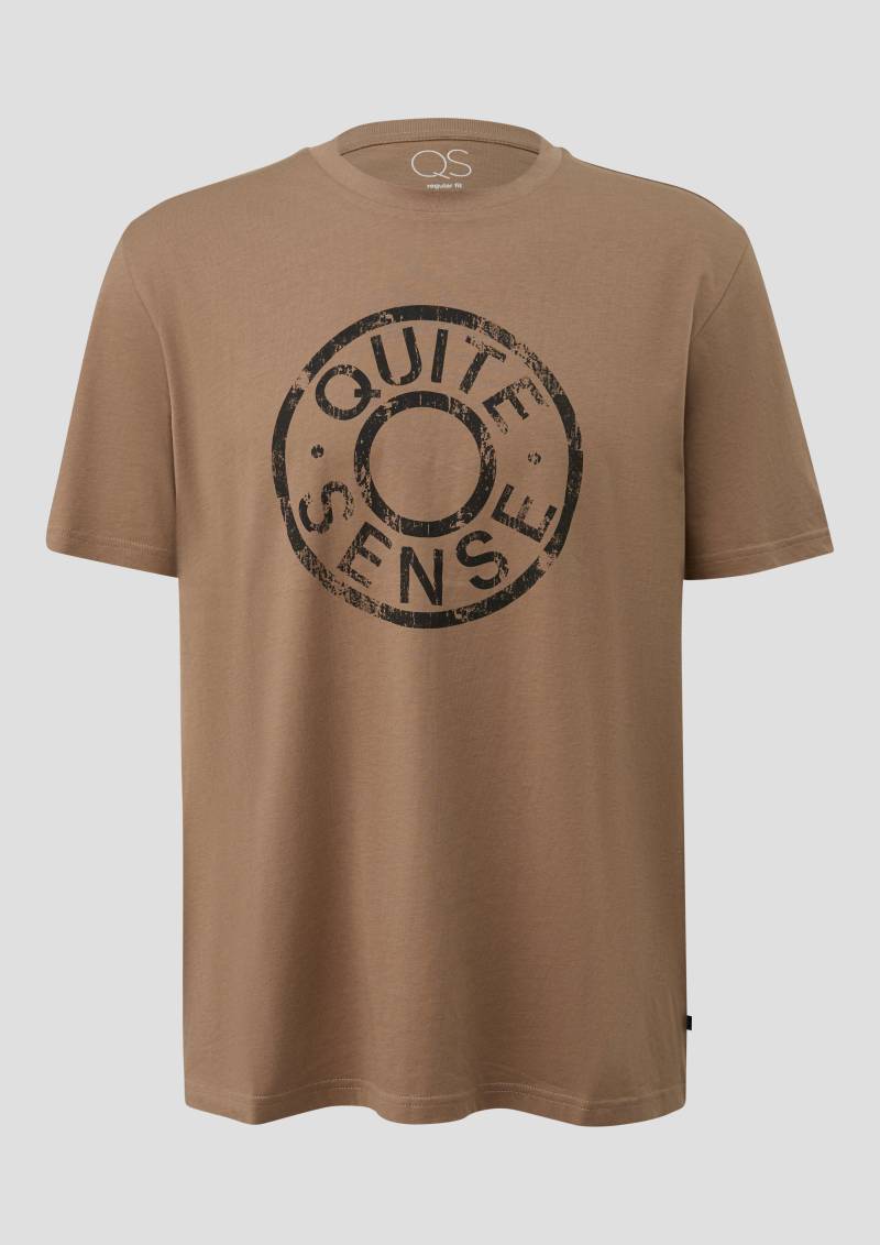 QS - T-Shirt mit Print, Herren, braun von QS
