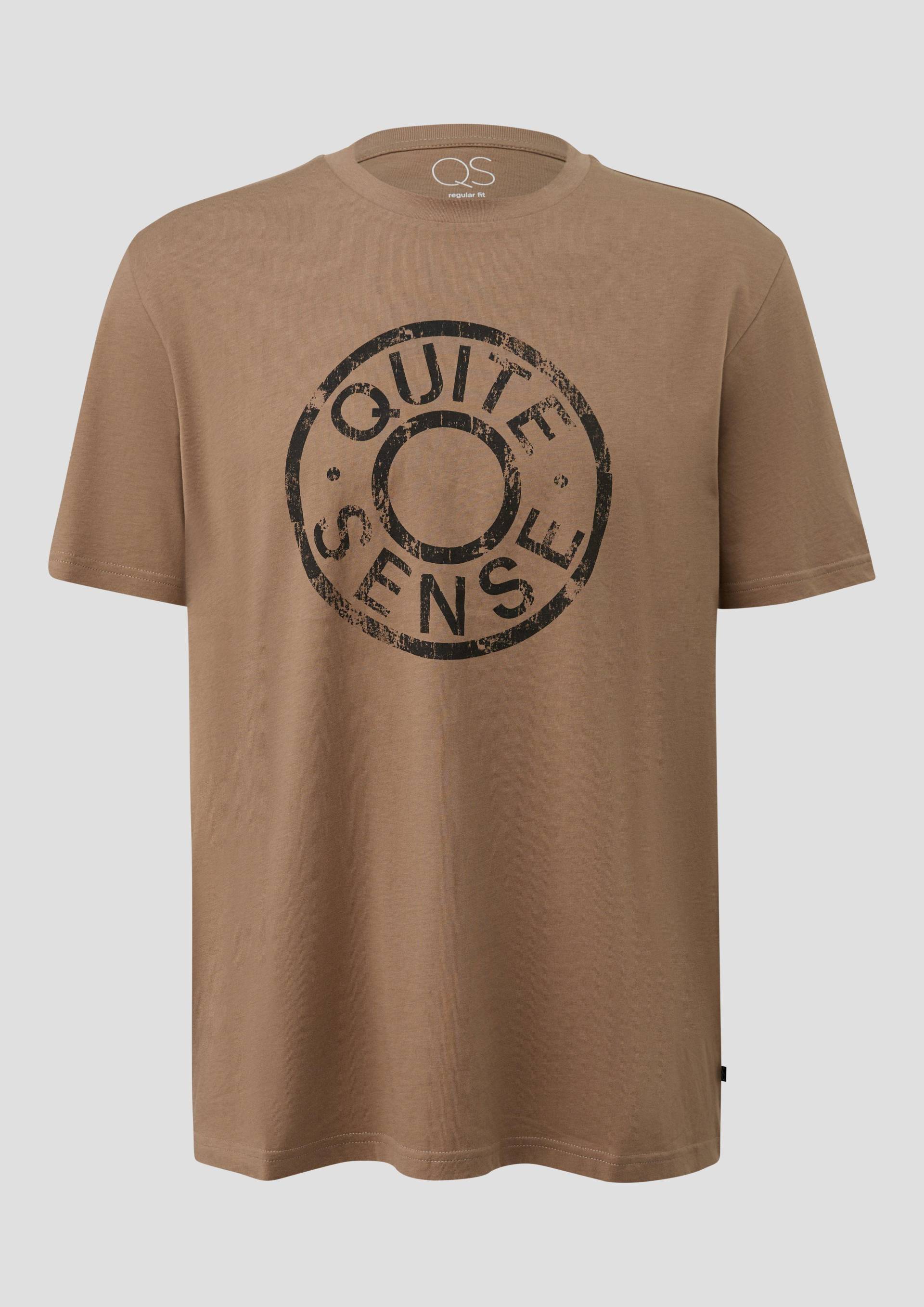 QS - T-Shirt mit Print, Herren, braun von QS