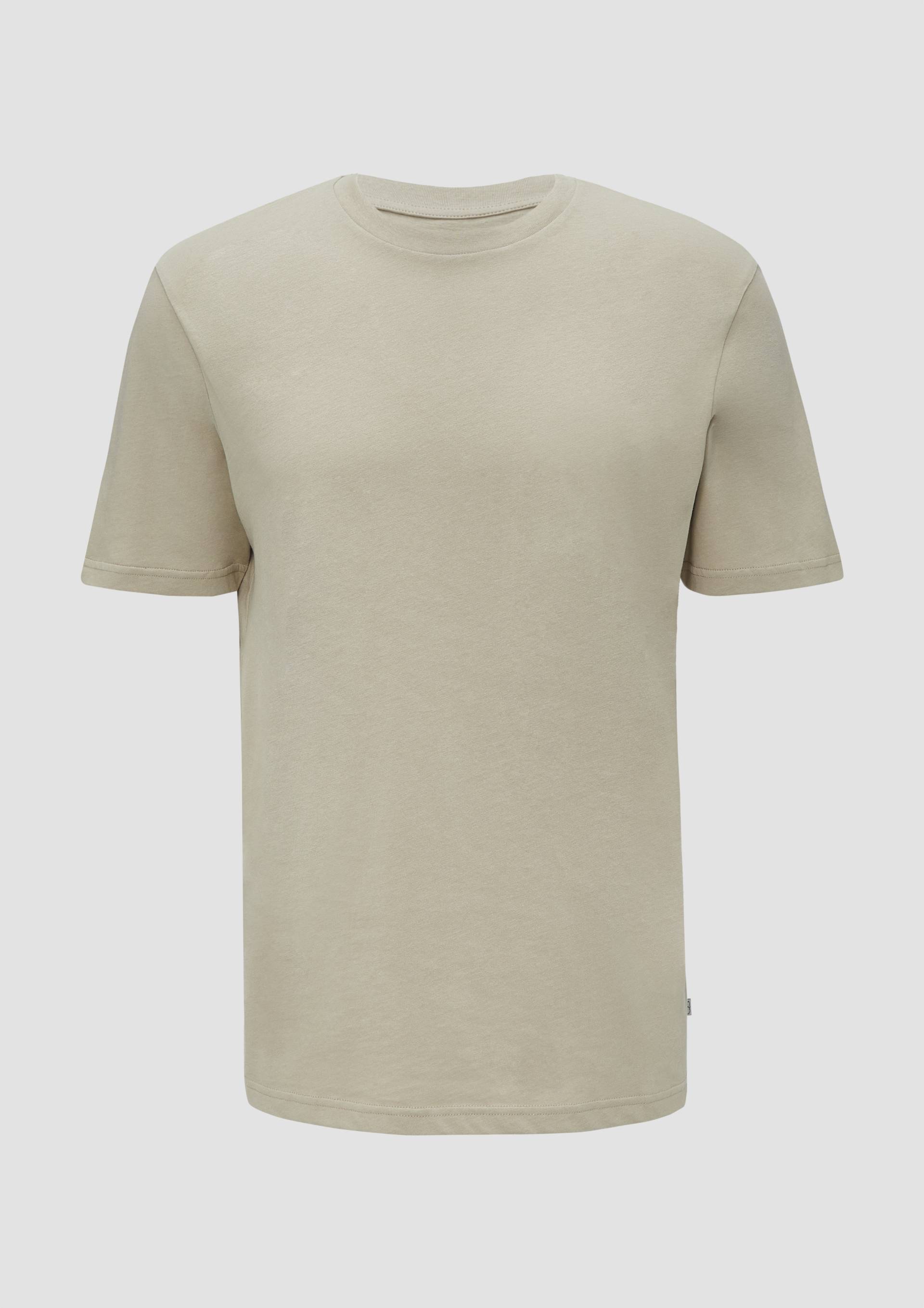 QS - T-Shirt mit Rundhalsausschnitt, Herren, Beige QS - T-Shirt mit Rundhalsausschnitt, Herren, Beige von QS