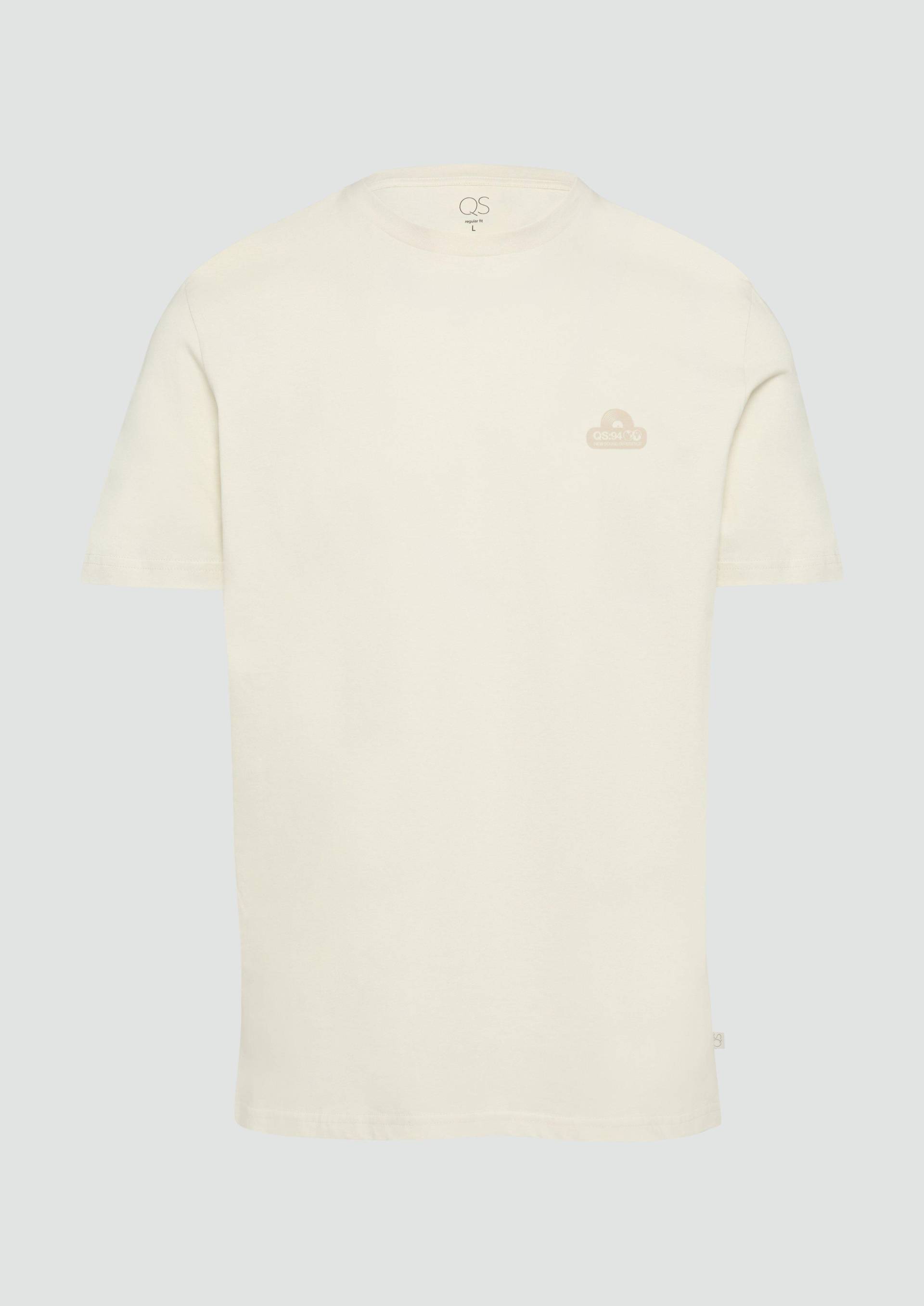 QS - T-Shirt mit Rundhalsausschnitt, Herren, creme QS - T-Shirt mit Rundhalsausschnitt, Herren, creme von QS