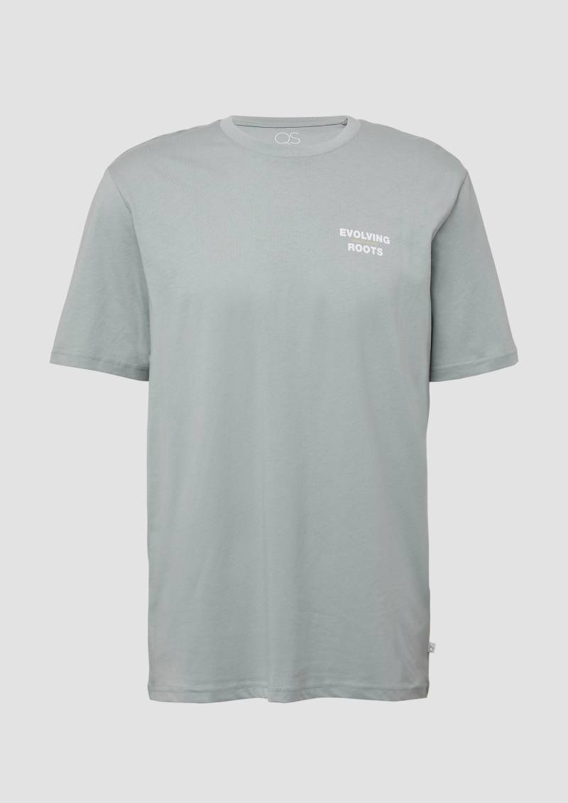QS - T-Shirt mit kleinem Frontprint, Herren, grün QS - T-Shirt mit kleinem Frontprint, Herren, grün von QS