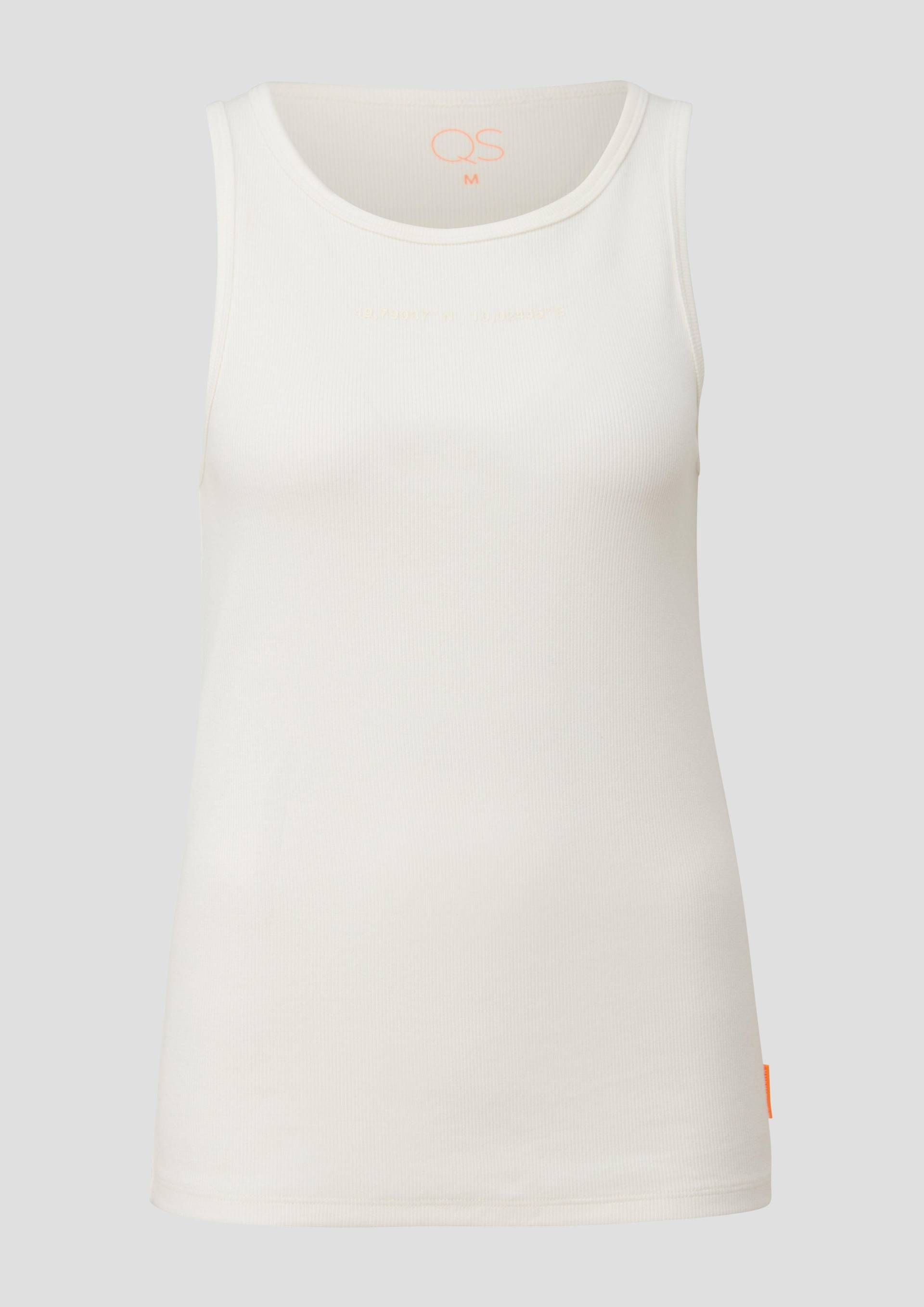 QS - Tanktop aus Rippware, Damen, weiß von QS