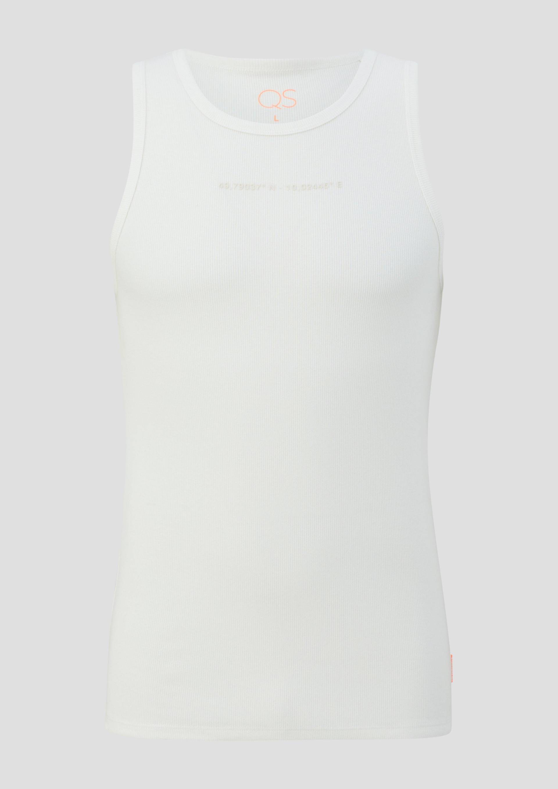 QS - Tanktop aus Rippware, Herren, weiß von QS