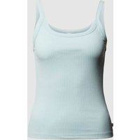 QS Tanktop in Ripp-Optik in Hellblau, Größe XL von QS