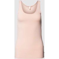 QS Tanktop mit Label-Detail Modell 'Basic' in Rosa, Größe L von QS