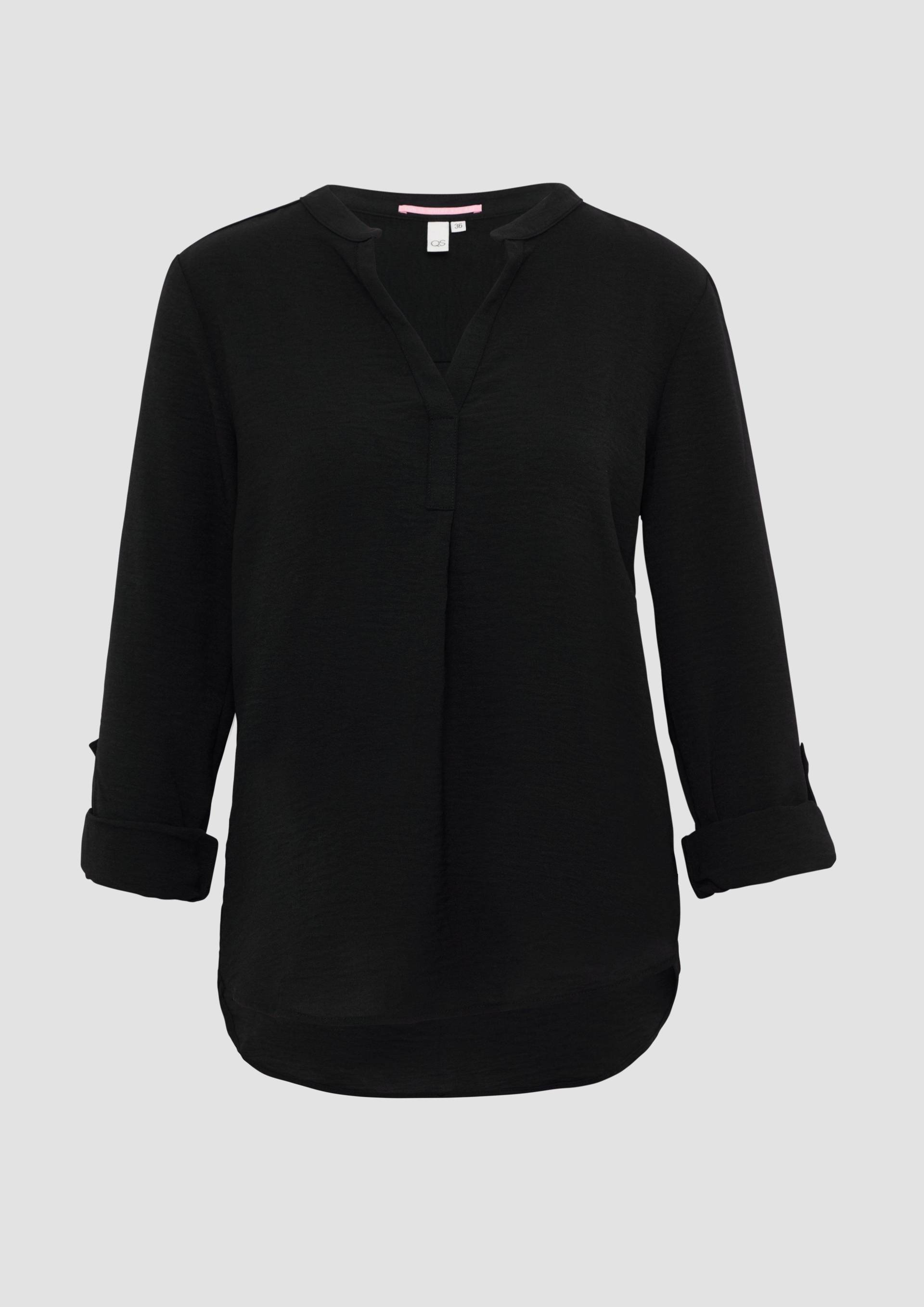QS - Tunikabluse mit Ärmeln zum Krempeln, Damen, schwarz QS - Tunikabluse mit Ärmeln zum Krempeln, Damen, schwarz von QS