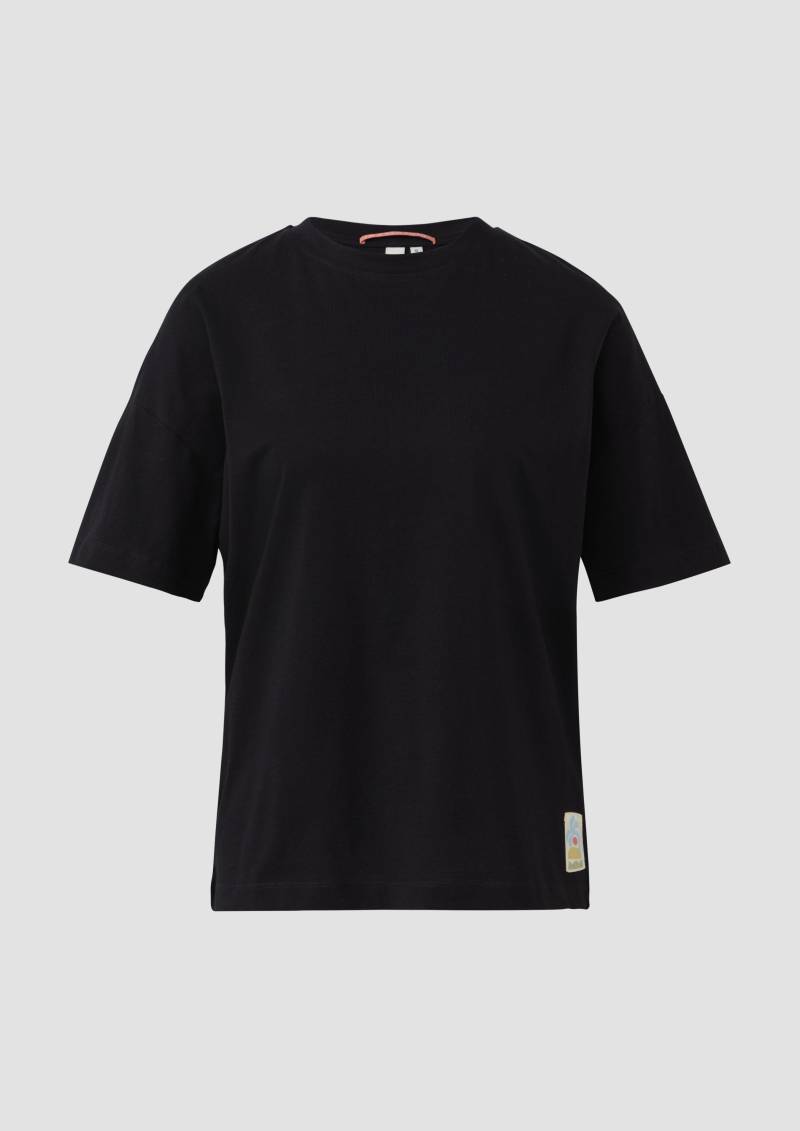 QS - Uni-Shirt im Loose Fit, Damen, schwarz von QS