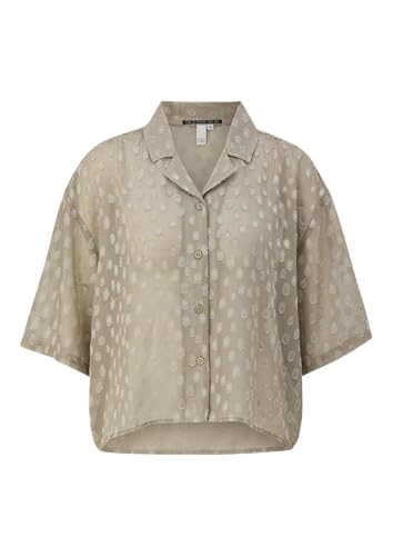 QS Verkürzte leicht transparente Bluse helles olivgrün 32 von QS
