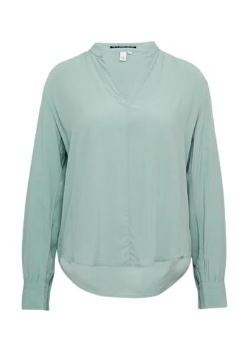 QS Viskosebluse mit Smok-Detail an der Schuler salbeigrün 36 von QS