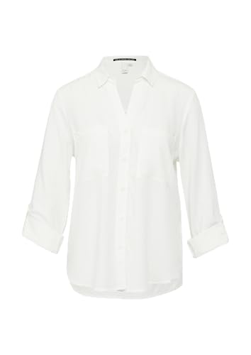 QS Viskosebluse mit Turn-up und aufgesetzten Taschen Ecru 44 von QS