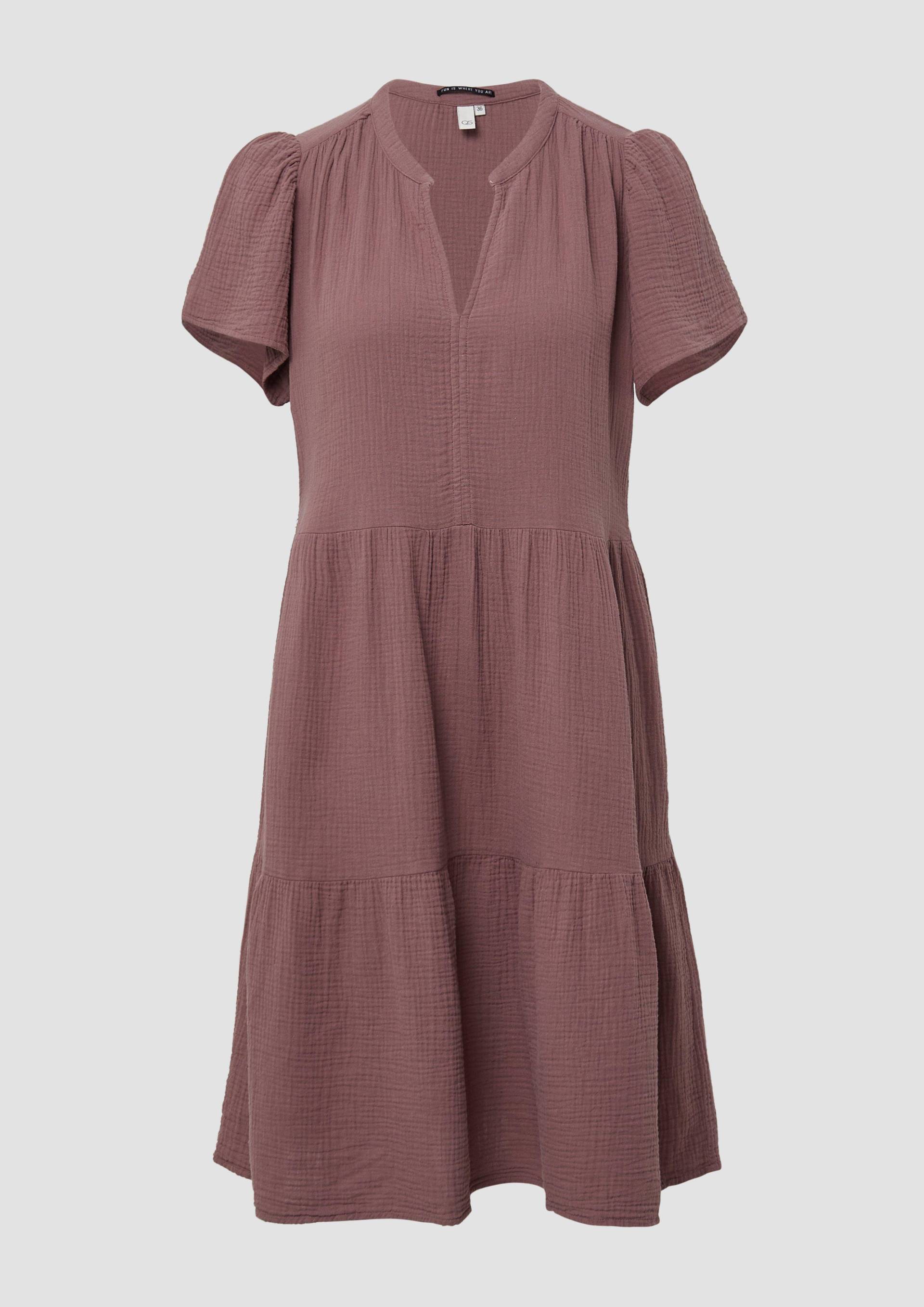 QS - Volantkleid aus Musselin, Damen, lila QS - Volantkleid aus Musselin, Damen, lila von QS