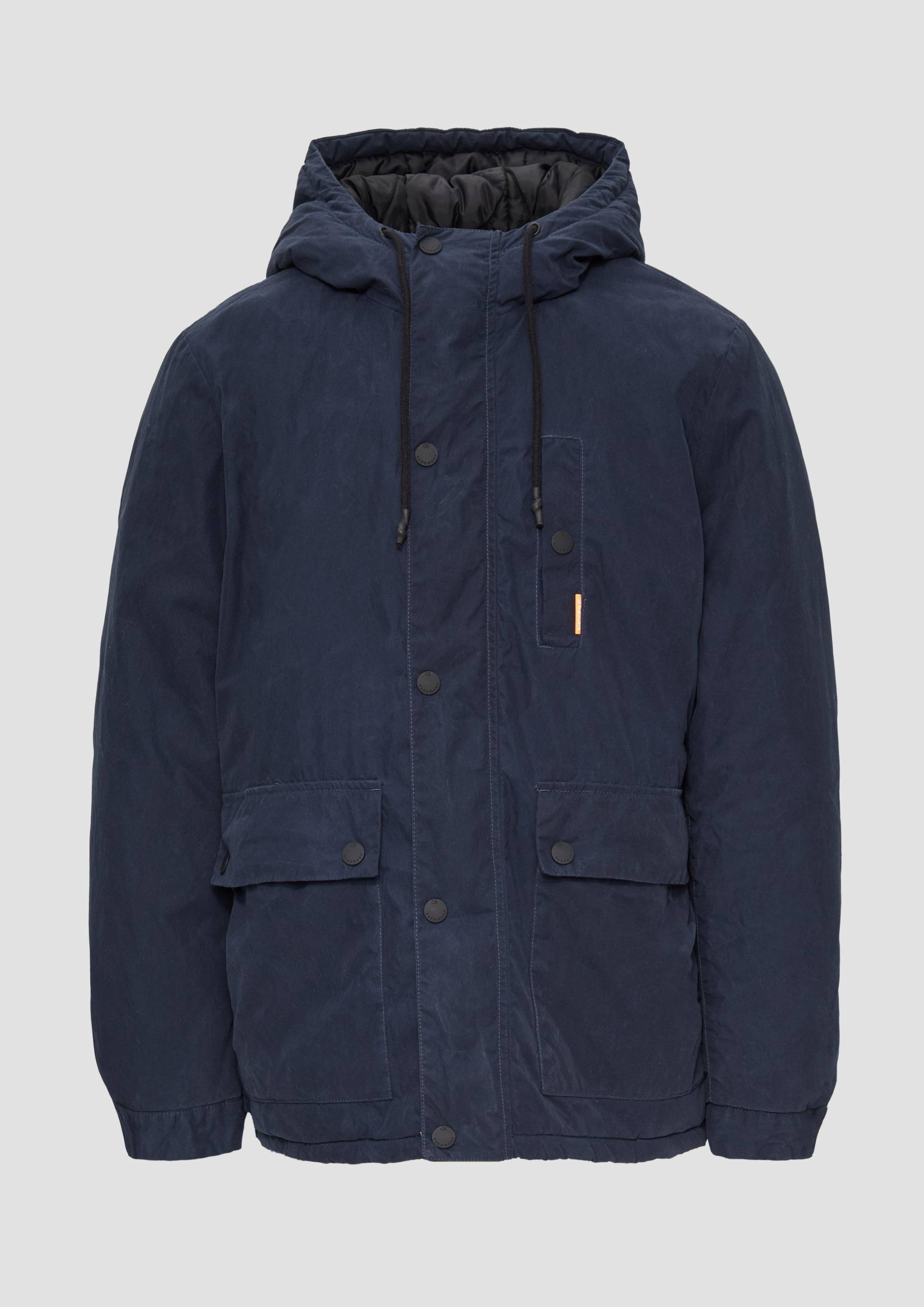 QS - Wattierte Jacke mit Coating, Herren, blau von QS