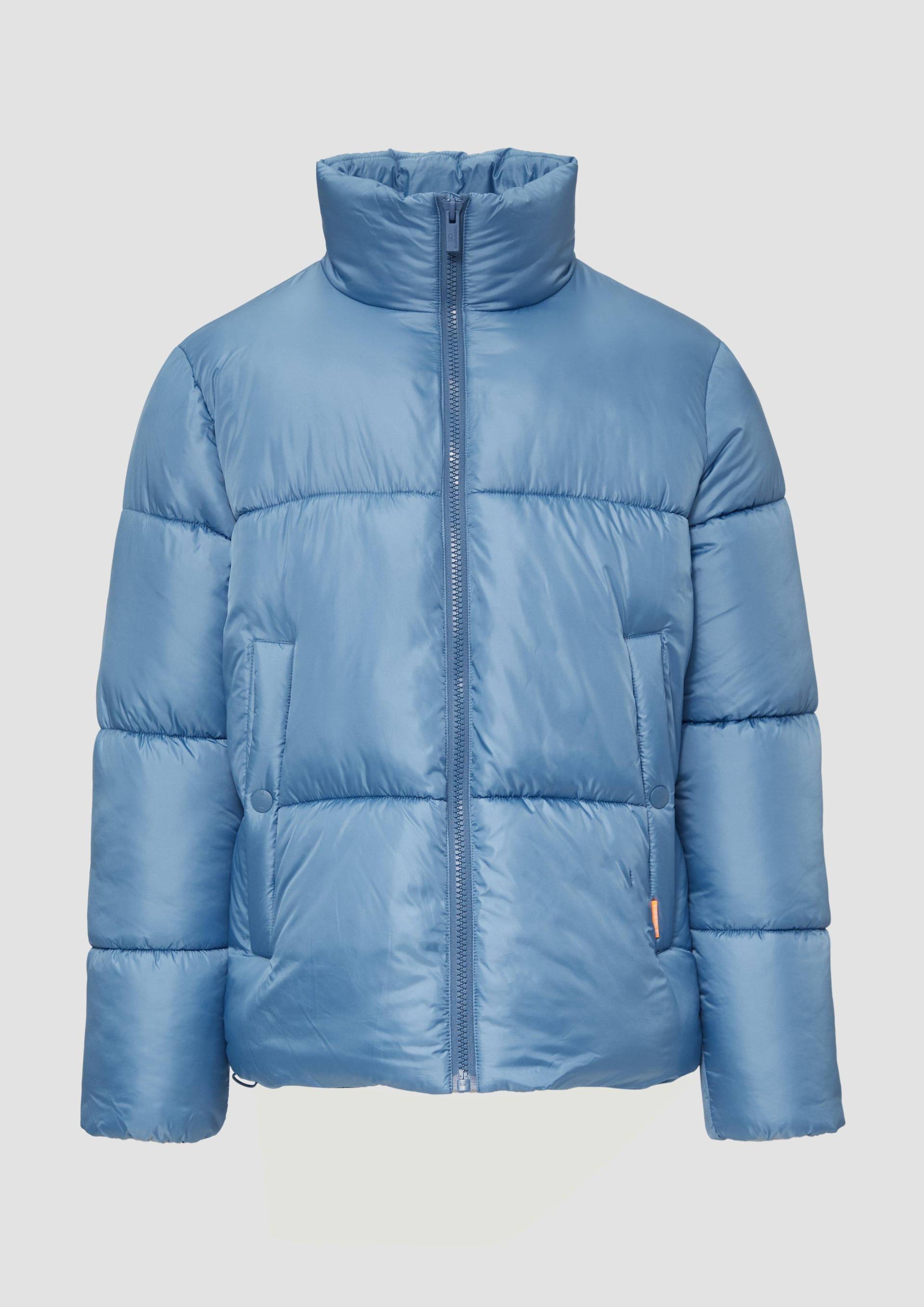 QS - Wattierte Steppjacke mit verstellbarem Saum, Herren, blau von QS