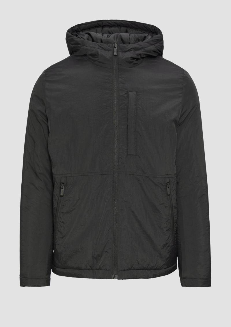 QS - Wattierte Übergangsjacke mit Kapuze, Herren, schwarz QS - Wattierte Übergangsjacke mit Kapuze, Herren, schwarz von QS