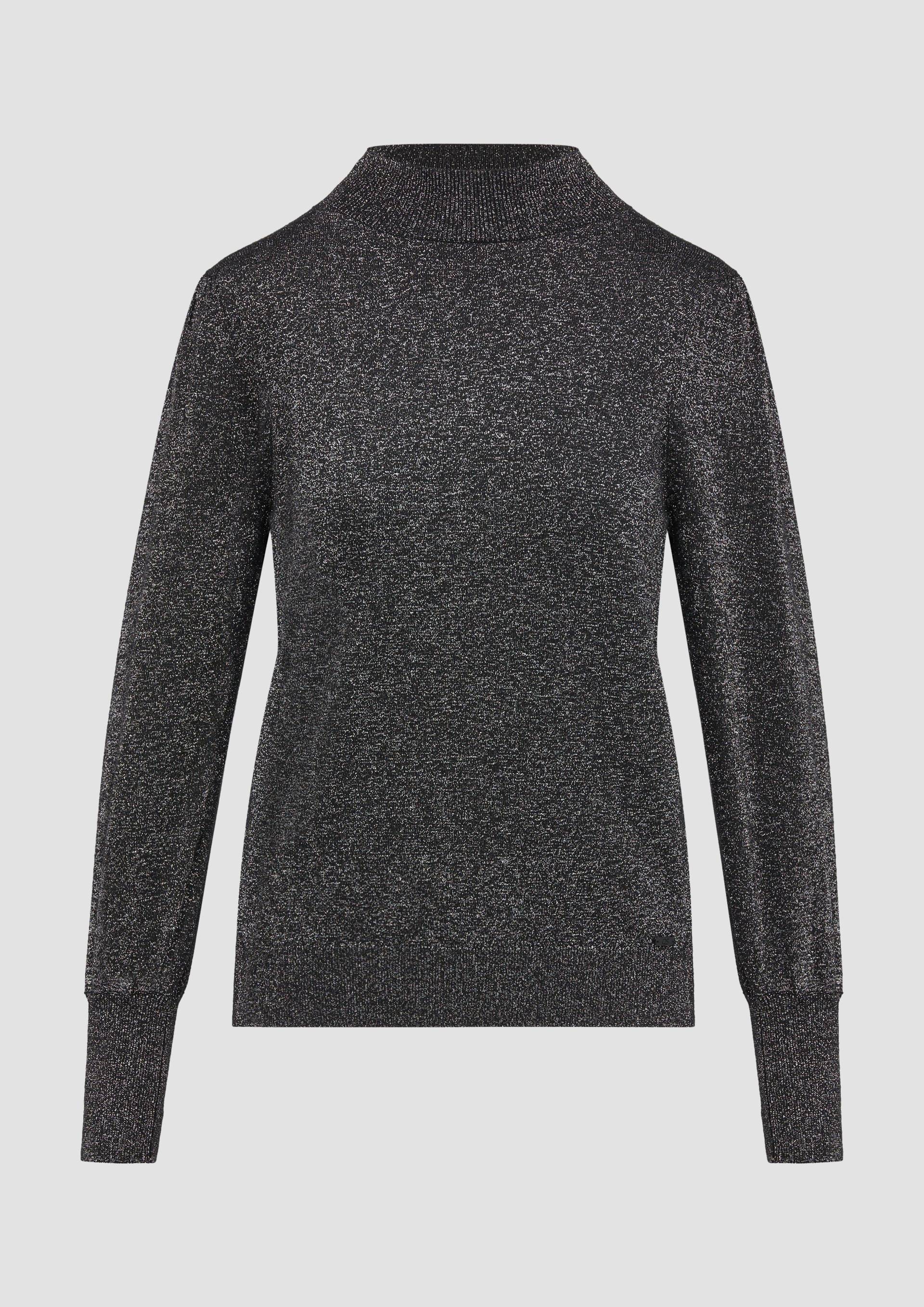 QS - Weicher Pullover mit Puffärmel und Glitzereffekt, Damen, schwarz QS - Weicher Pullover mit Puffärmel und Glitzereffekt, Damen, schwarz von QS